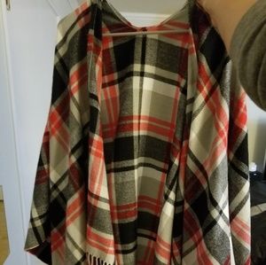 Plaid Cardigan wrap